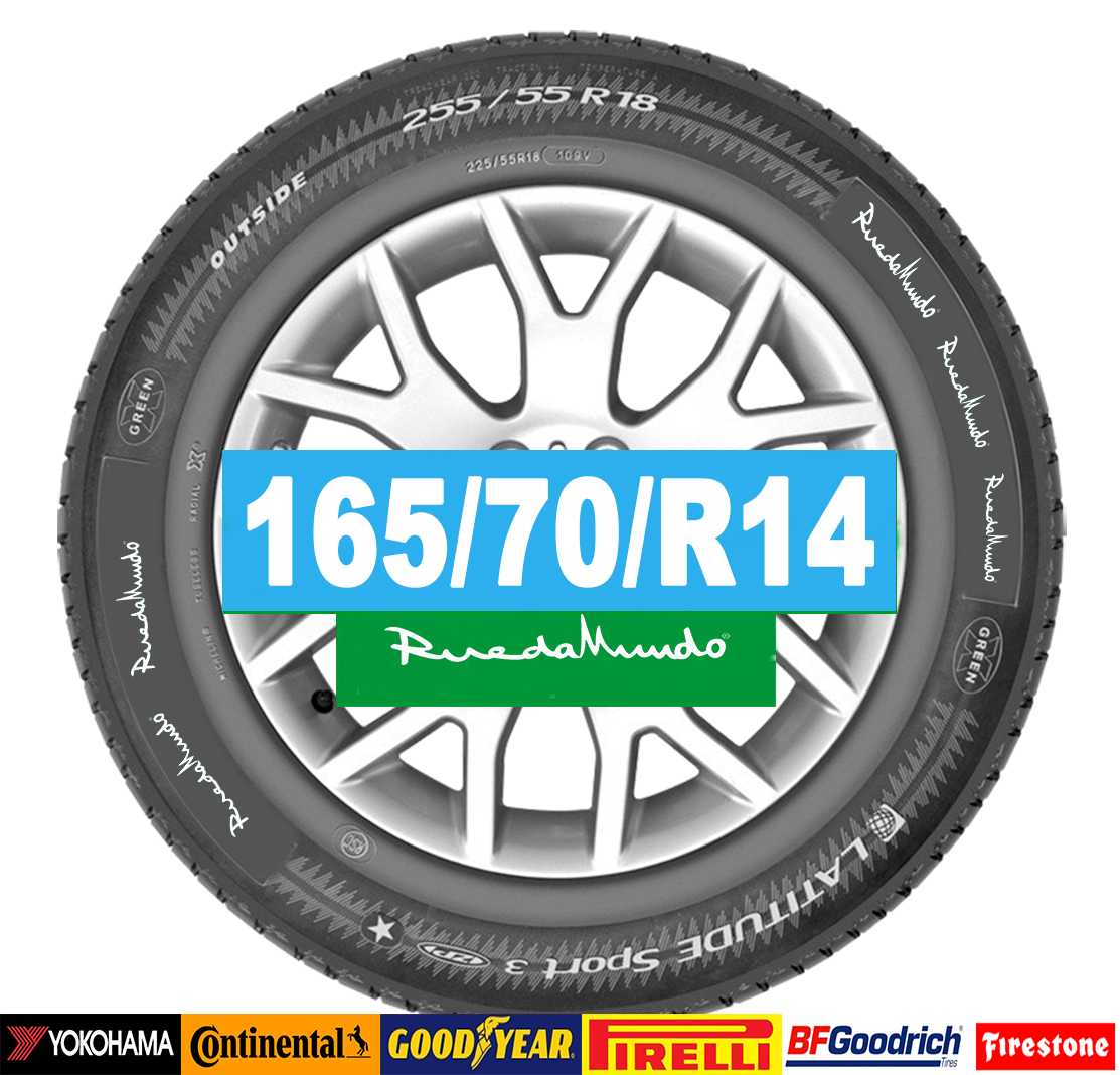 neumático seminuevo 165-70-r14