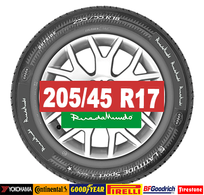 NEUMÁTICOS SEMINUEVOS 205/45 R17 – BARATOS – RUEDAMUNDO